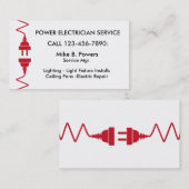 Moderne Visitekaartjes voor elektricien (Voorkant / Achterkant)