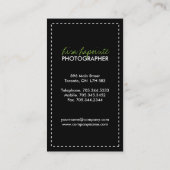 Moderne Visitekaartjes voor fotograaf (Achterkant)