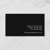 Moderne Visitekaartjes voor fotograaf (Achterkant)