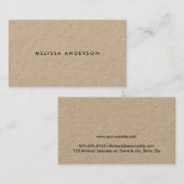 Moderne visitekaartjes voor kraftpapier (Voorkant / Achterkant)