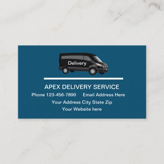 Moderne Visitekaartjes voor Leveringsservice (Voorkant)