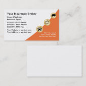 Moderne Visitekaartjes voor verzekeringsmakelaars (Voorkant / Achterkant)