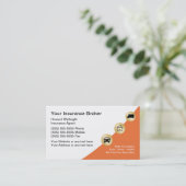 Moderne Visitekaartjes voor verzekeringsmakelaars (Staand voorkant)