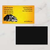 Moderne Visitekaartjes voor Vrachtwagenchauffeurs (Voorkant / Achterkant)
