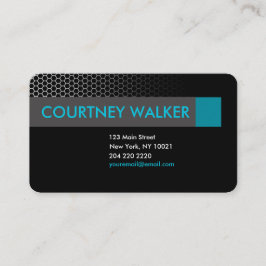 Moderne visitekaartjes voor zwarte en turkooizen