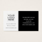 Moderne Visitekaartjes zwart kleurenblok (Voorkant)