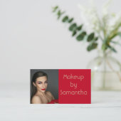 Moderne Visitenkaart voor Make-up met barcode Visitekaartje (Staand voorkant)