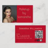 Moderne Visitenkaart voor Make-up met barcode Visitekaartje (Voorkant / Achterkant)