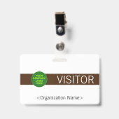 Moderne "VISITOR"-badge Badge (Voorkant met clip)