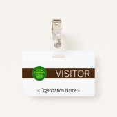 Moderne "VISITOR"-badge Badge (Achterkant met clip)