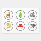 Moderne viskrabbendamemende ratten inpakpapier vel (Voorkant 2)