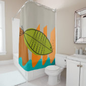 Moderne viskunst uit de middeleeuwen douchegordijn (In situ)