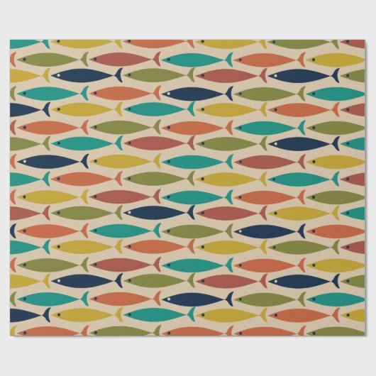 Moderne vispatronen uit de Mideeuw Cadeaupapier (Vlak)