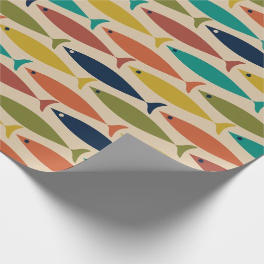 Moderne vispatronen uit de Mideeuw Cadeaupapier (Hoek)