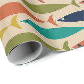 Moderne vispatronen uit de Mideeuw Cadeaupapier (Rol Hoek)