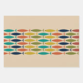 Moderne vispatronen uit de Mideeuw Inpakpapier Vel (Voorkant 2)