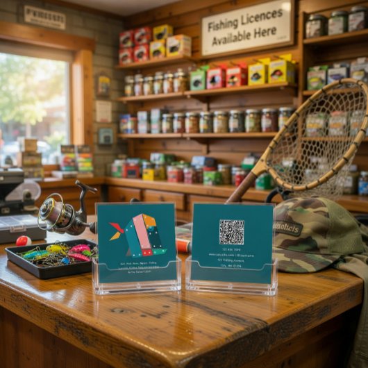 Moderne Visserij Visitekaartje met QR-code