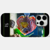 Moderne vistank, Initiaal met monogram Case-Mate iPhone Case (Achterkant (horizontaal))