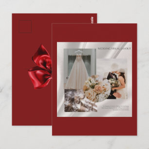 Moderne Visuele Lay-out Moodboard Platkaart Trouwd Briefkaart