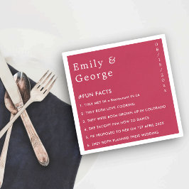 Moderne Viva Magenta Stijlvolle Leuke Feiten Trouw Servet