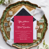 Moderne Viva Magenta Zonsondergang en Citrus geïns Kaart