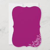 Moderne Vlaamse magenta Bridal Shower-uitnodiginge Kaart (Achterkant)