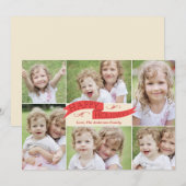 Moderne Vlag Holiday-fotokaart - Rood Feestdagenkaart (Voorkant / Achterkant)