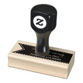 Moderne vlag, lint en familienaam rubberstempel (Stempel)