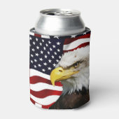 Moderne Vlag van Amerika 4th van juli BBQ Party Blikjeskoeler (Blikje Voorkant)