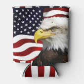 Moderne Vlag van Amerika 4th van juli BBQ Party Blikjeskoeler (Voorkant)