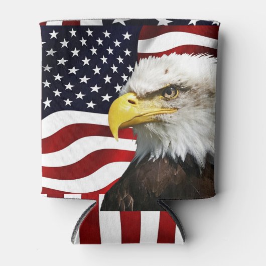 Moderne Vlag van Amerika 4th van juli BBQ Party Blikjeskoeler (Voorkant)