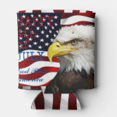 Moderne Vlag van Amerika 4th van juli BBQ Party Blikjeskoeler (Achterkant)