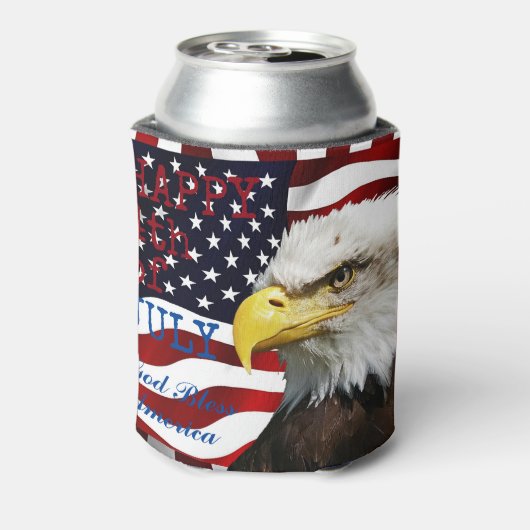 Moderne Vlag van Amerika 4th van juli BBQ Party Blikjeskoeler (Blikje Achterkant)