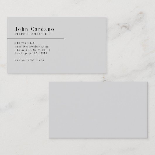 Moderne vlakte visitekaartje (Voorkant / Achterkant)