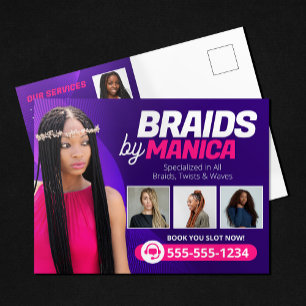 Moderne Vlecht Salon Haar Extensions Vlechten Prui Briefkaart