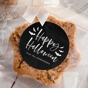 Moderne vleermuizen gelukkig Halloween Ronde Sticker