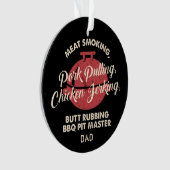 Moderne vleesrook BBQ Pit Master Vader Ornament (voorkant)