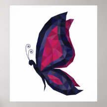 Moderne vliegende vleugels, geometrische blauwe ro