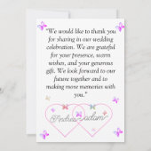 Moderne Vliegende Vlinders Hart Bedankkaart (Achterkant)