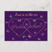 Moderne Vliegende Vlinders Hart Informatiekaartje (Voorkant)