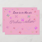 Moderne Vliegende Vlinders Hart Kaart (Voorkant / Achterkant)