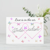 Moderne Vliegende Vlinders Hart Kaart (Staand voorkant)