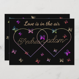 Moderne Vliegende Vlinders Hart Kaart