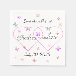 Moderne Vliegende Vlinders Hart Servet