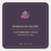 Moderne Vlierbessenjam Label Sticker (Voorkant)