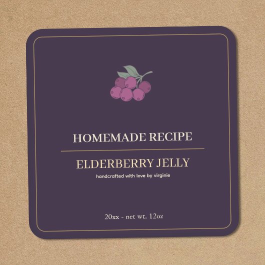 Moderne Vlierbessenjam Label Sticker