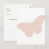 Moderne vlinder briefkaart (Voorkant / Achterkant)
