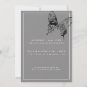 Moderne vlinder ELKE mijlpaal verrassing verjaarda Kaart (Achterkant)