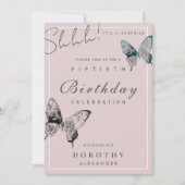 Moderne vlinder ELKE mijlpaal verrassing verjaarda Kaart (Voorkant)