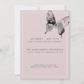 Moderne vlinder ELKE mijlpaal verrassing verjaarda Kaart (Achterkant)